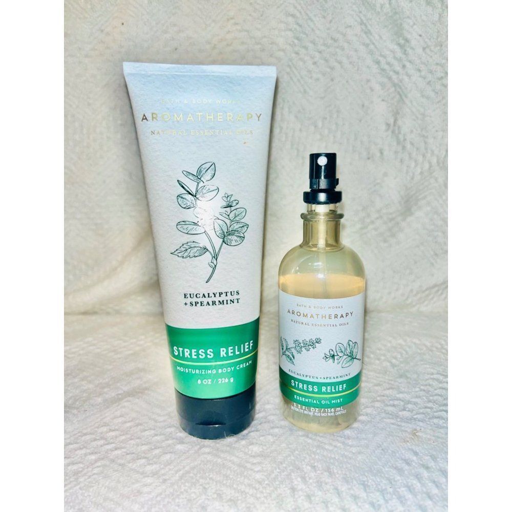 Eucalyptus Spearmint Aromatherapy Bath & Body Works 2 Piece Set NEW (Orig. $29)‎